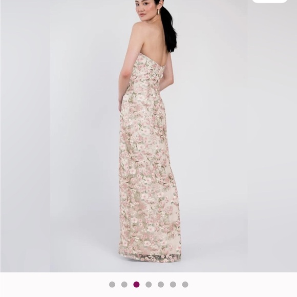 Jenny Yoo Blush Strapless Embroidered Dress - Picture 3 of 6